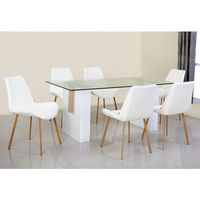 Fusion 6 Seater Dining Set - @home by Nilkamal, Maple & White