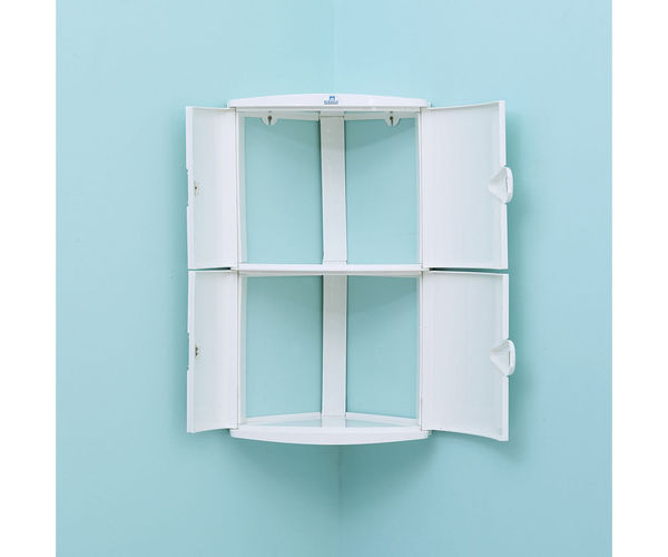 2 Doors Blooms Storage Cabinet - @home Nilkamal,  ivory