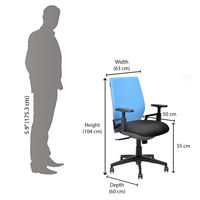 Nilkamal Steller MB Office Chair, Blue & Black