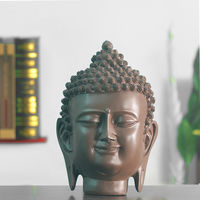 Brown Buddha Face Showpiece - @home Nilkamal