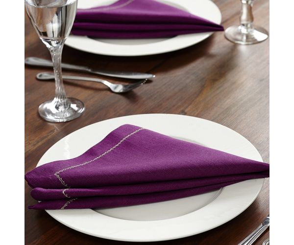 16 x16  Royal Legacy Table Napkin -@home Nilkamal,  purple