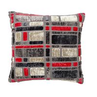 16'x16' Blocks Cushion Cover - @home Nilkamal,  red