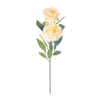 Peony Flower Stick Set of 3 - @home by Nilkamal, Cream
