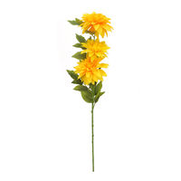 Chrysanthemum Flower Stick Set of 3 - @home by Nilkamal, Yellow