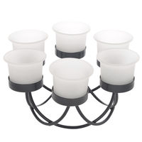Nouveau Table Candle Stand 6 pieces - @home By Nilkamal, Black