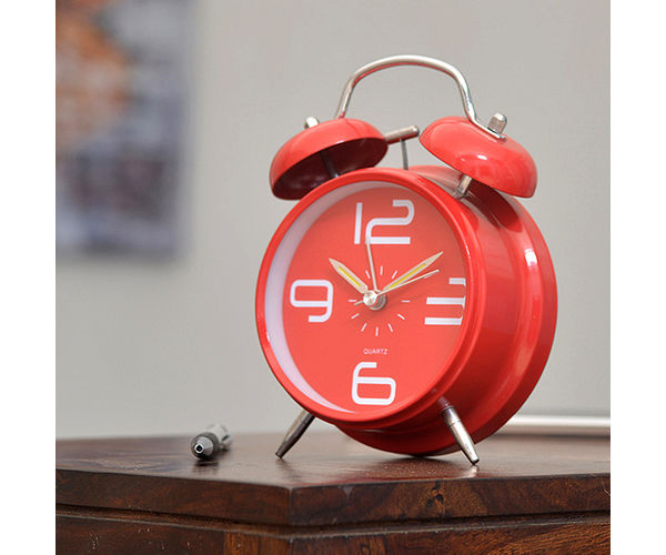 Red Table Clock - @home Nilkamal