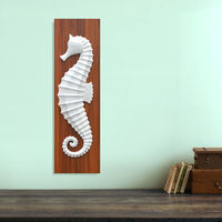 Wall Art Brown Seahorse - @home Nilkamal