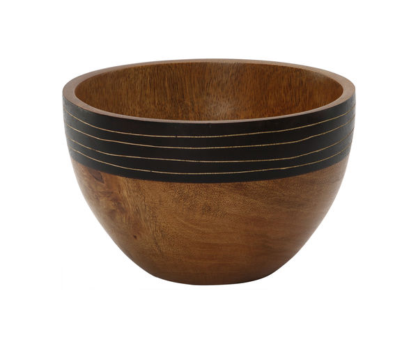 Brush Wooden Bowl - @home Nilkamal,  brown