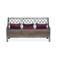 Miraya 3 Seater Sofa - @home by Nilkamal, silver and grey
