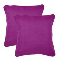 16'x16' Royal Set of 2 Cushion Covers - @home Nilkamal,  green