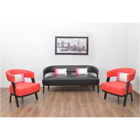 Sudan Sofa Kit 3+ 1+ 1 - @home Nilkamal,  red