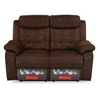 Augusta 2 Seater Sofa with 2 Recliner - @home By Nilkamal, Chocolate