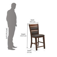 Weston Counter Height Dining Chair, Dark Expreso - @home Nilkamal