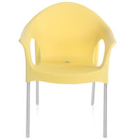 Nilkamal Novella 09 Stainless Steel Chair - Yellow