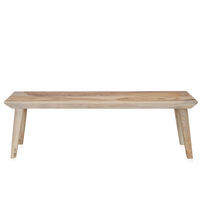 Magix 2 Seater Dining Bench - @home by Nilkamal, White Natural