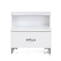 Vienna Night Stand with 2 Drawer - @home By Nilkamal, White