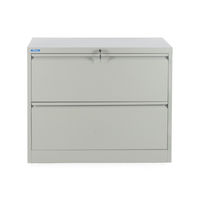Nilkamal Retro 2 Drawer Filing Cabinet, Grey