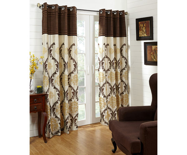 44 x84  Regal Door Curtain - @home Nilkamal,  brown