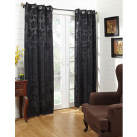 46'x84' Equinox Door Curtain - @home Nilkamal,  black