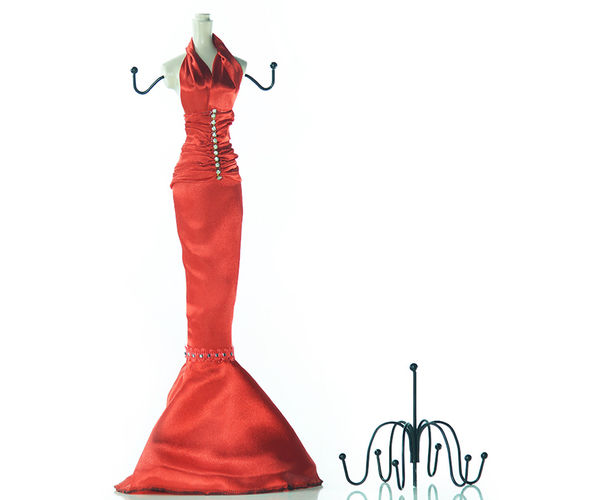 Stunning Red Lady Mannequine Jewellery Stand - @home Nilkamal