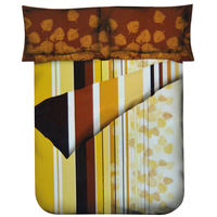 Leaves Double Bed Sheet - @home Nilkamal, multi color