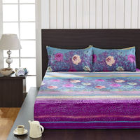 Seasons Floral Double Bed Sheet - @home By Nilkamal, Multicolor