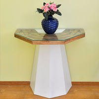 Malibu Console Table - @home by Nilkamal,  white with walnut