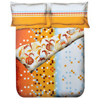 Pixel Double Comforter - @home Nilkamal,  orange