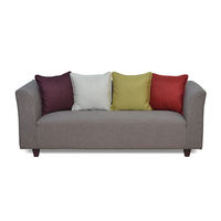 Lyla 3 Seater Sofa - @home Nilkamal,  grey