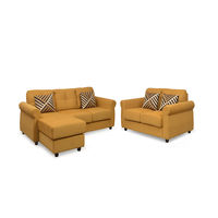 Robin 2 Seater Sofa With Lounger - @home Nilkamal,  yellow