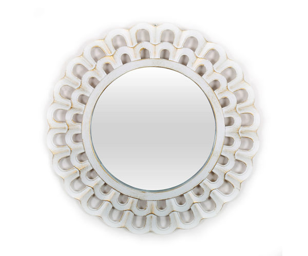 Floral Design Mirror - @home by Nilkamal, White
