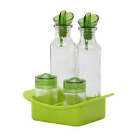 Oil Vinegar Set Of 4 - @home Nilkamal,  green