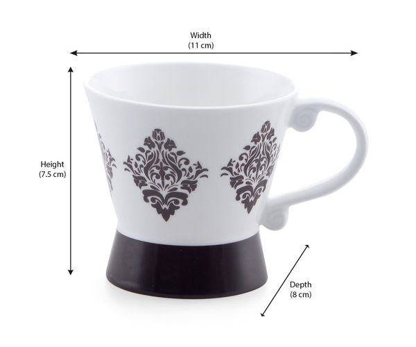 Barbara Tea Cup Set of 6 - @home by Nilkamal, Brown