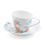 Diana Cup & Saucer Set of 6 - @home by Nilkamal, Blue & Peach