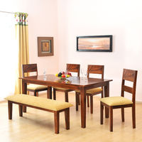 Rays 1+ 5+ Bench Dining Kit - @home By Nilkamal, Natural