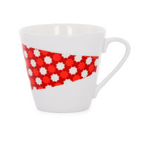 Ashley Tea Cups Set of 6 - @home by Nilkamal, Maroon & Ecru