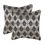 12 x12  Glory Set Of 2 Cushion Covers - @home Nilkamal,  black