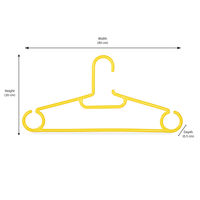 Plastic Hangers 10 Pieces - @home by Nilkamal, Yellow