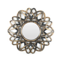 Modern Design Plastic Mirror - @home by Nilkamal, Gold