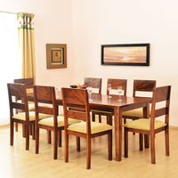 Rays 8 Seater Dining Kit - @home By Nilkamal, Natural