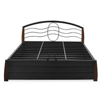 Bailomous Queen Bed with Liftable Storage - @home by Nilkamal, Black