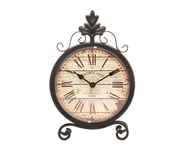Roma Table Clock - @home by Nilkamal, Brown