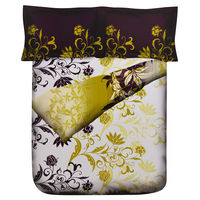Floret Double Bed Sheet - @home Nilkamal,  green