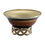 Stylish Glass Bowl With Metal Stand - @home Nilkamal,  brown