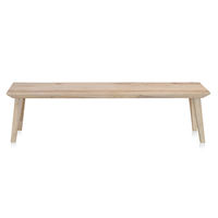 Magix 3 Seater Dining Bench - @home by Nilkamal, White Natural