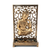 Buddha Cutwork Showpiece - @home by Nilkamal, Antique Gold