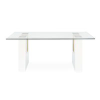 Fusion 6 Seater Dining Table - @home by Nilkamal, Maple & White