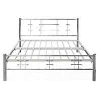 Nilkamal Zeplin Double Metal Bed, Silver