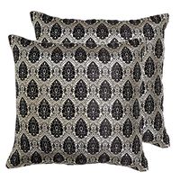 16'x16' Glory Set Of 2 Cushion Covers - @home Nilkamal,  black