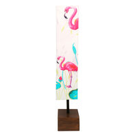 Flamingo Fabric & Wood Floor Lamp - @home by Nilkamal, Multicolor